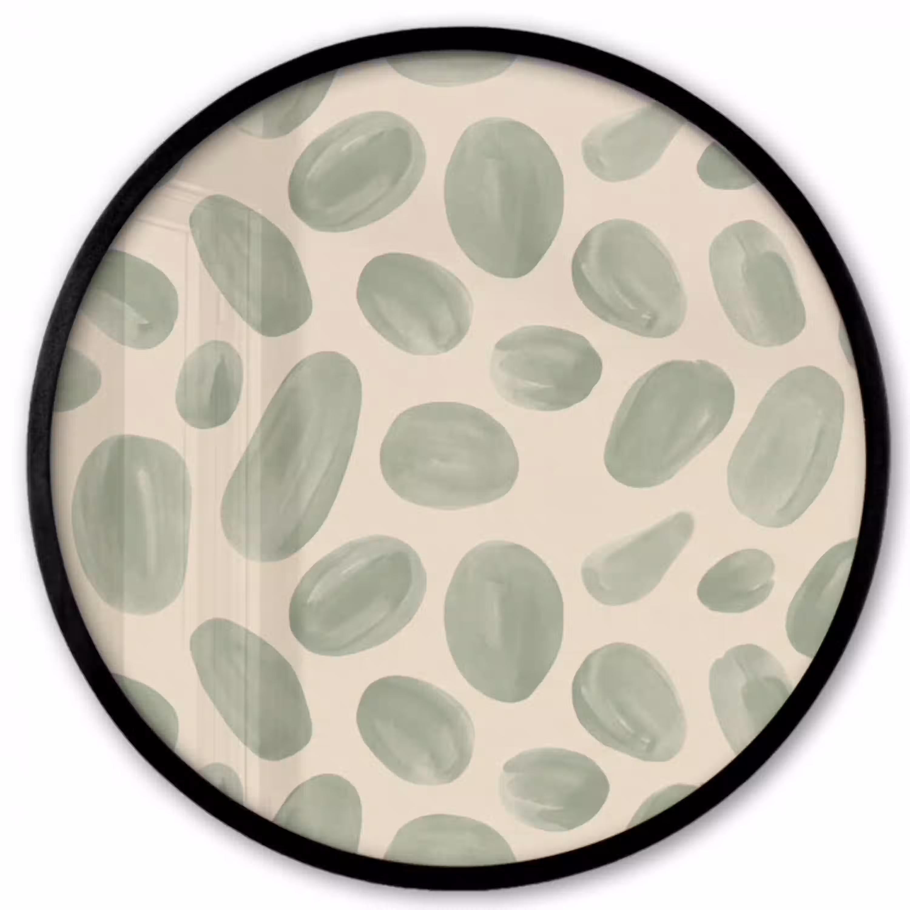 Abstract - Patroon - Organisch - Groen - Modern Fotolijst rond zonder passe partout klein -3d