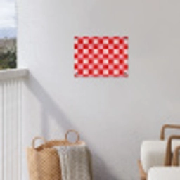 Vierkant - Klassiek - Rood tuinposter los doek klein 239 -sfeer8