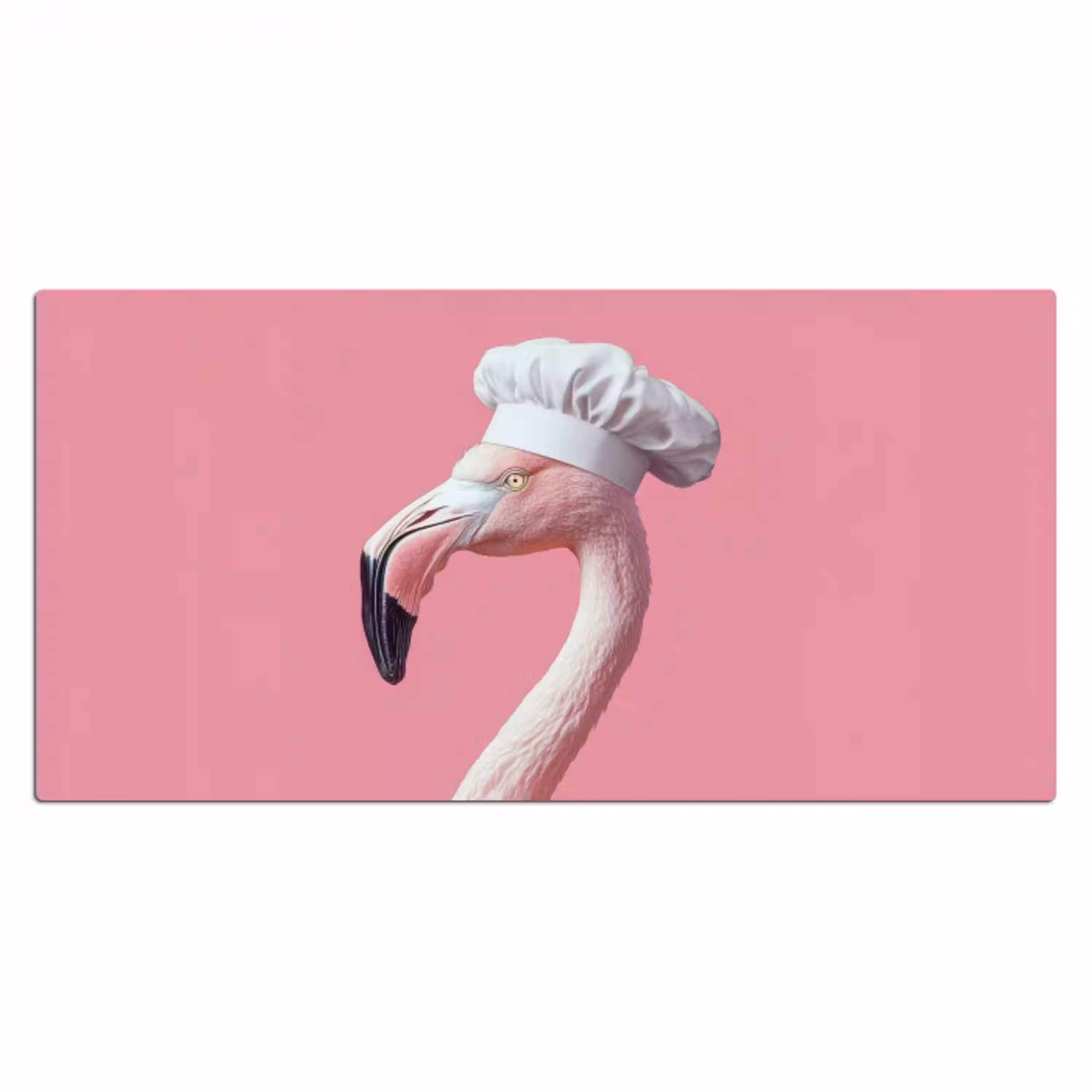 Flamingo - Roze - Koksmuts - Vogel Muismat XXL klein -3d_leeg