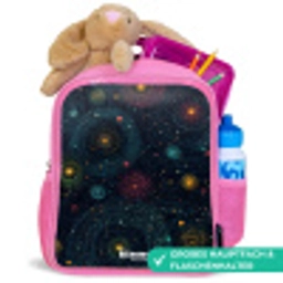 Sterren - Planeten - Kleurrijk Kinderrugzak - Roze middel -inhoud_DE