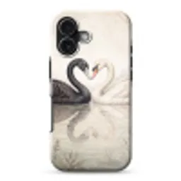Zwanen - Hartvorm - Dieren Toughcase MagSafe Apple iPhone 17 klein -3d