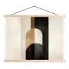 Geometrische - Vormen - Wit textielposter latten blank klein -3d