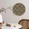 Bruin - Groen - Bloemen Wandcirkel kunststof plaat 5mm dik klein 188 -sfeer4