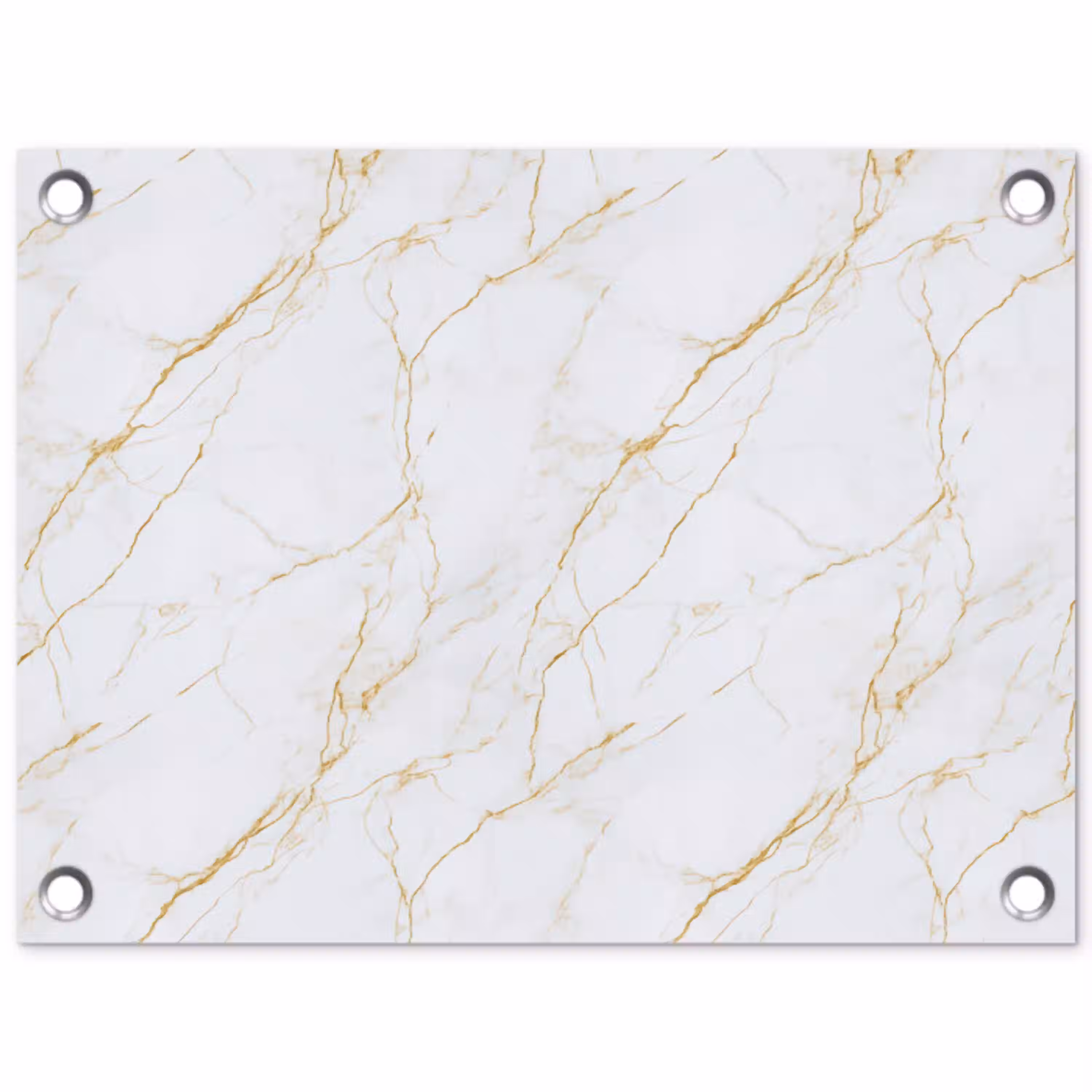 Wit - Marmer - Goud - Luxueus tuinposter los doek klein 239 -3d