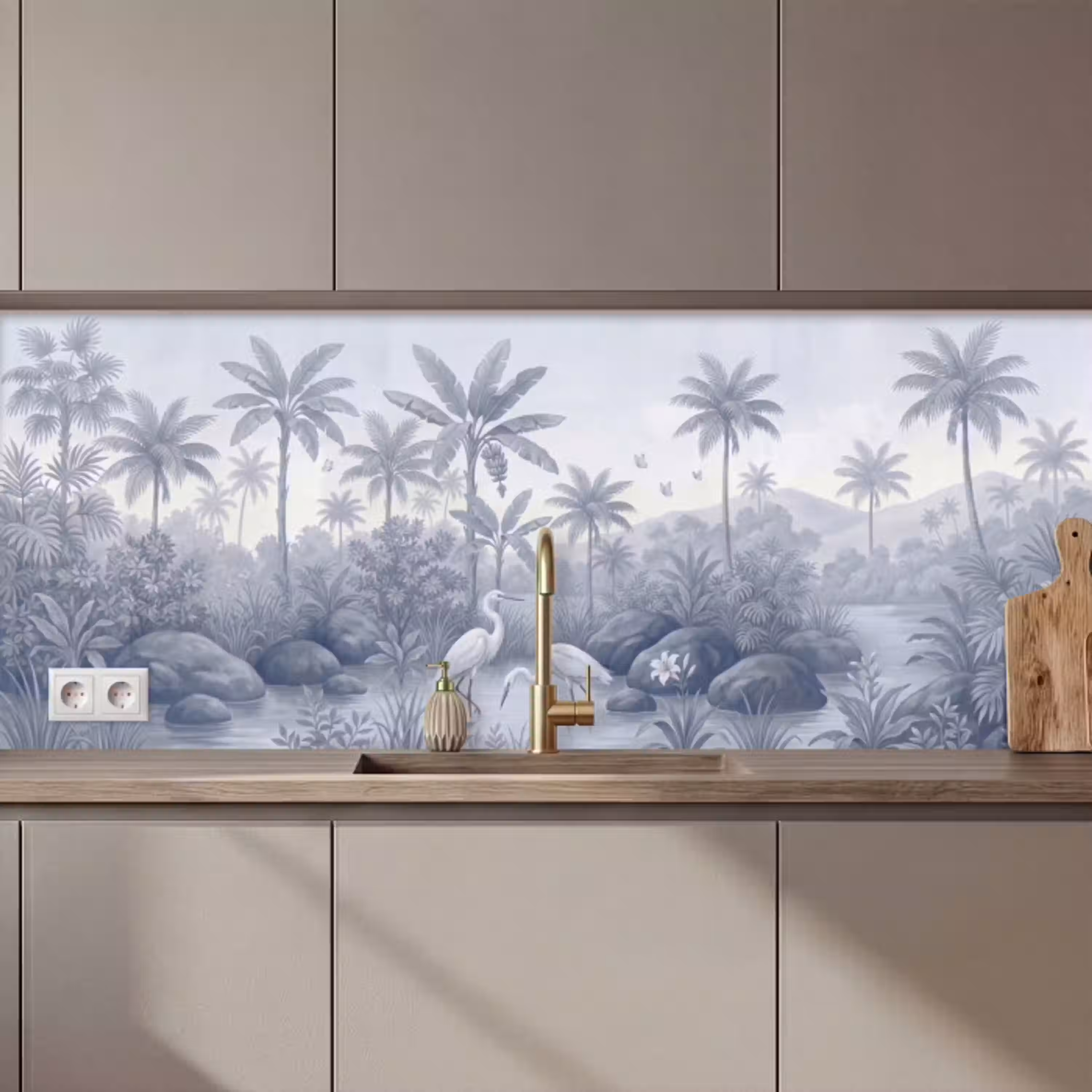 Vogel - Water - Tropisch - Natuur - Blauw keuken achterwand 2 middel zz_3dshopping