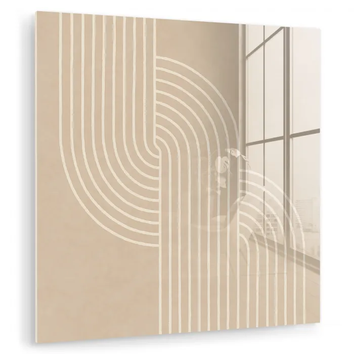 Parallelle lijnen - Lichte textuur - Beige plexiglas 5mm klein -zzzproduct_nieuw