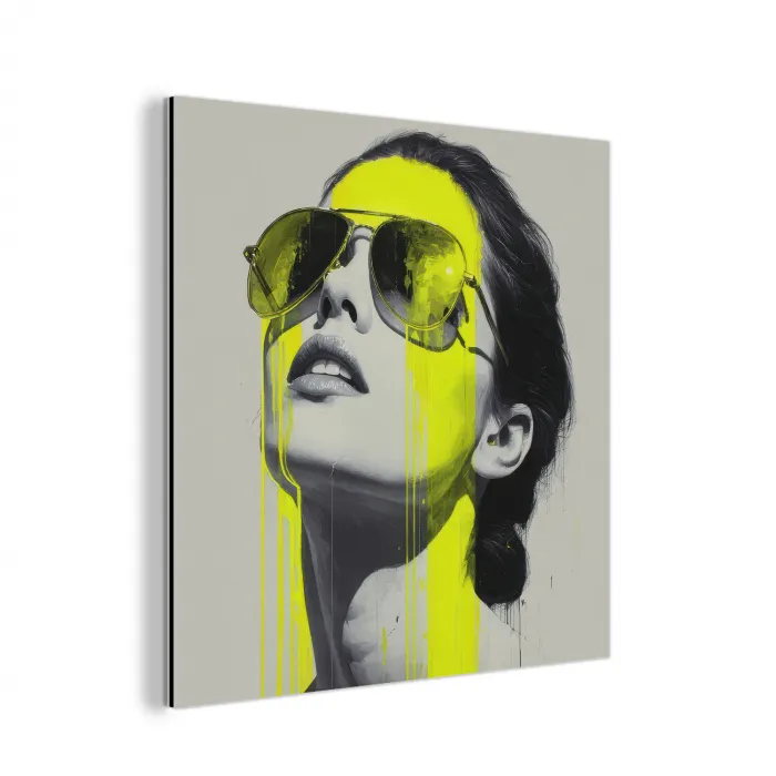 Vrouw - Bril - Verf aluminium wit klein -3d
