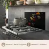 Kruiden - Zwart - Specerijen - Keuken - Koken keuken achterwand spatscherm klein -usp_FR