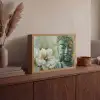 Boeddha - Groen - Lotusbloem - Wit Light Box met batterij (Wandlamp) middel -sfeer2