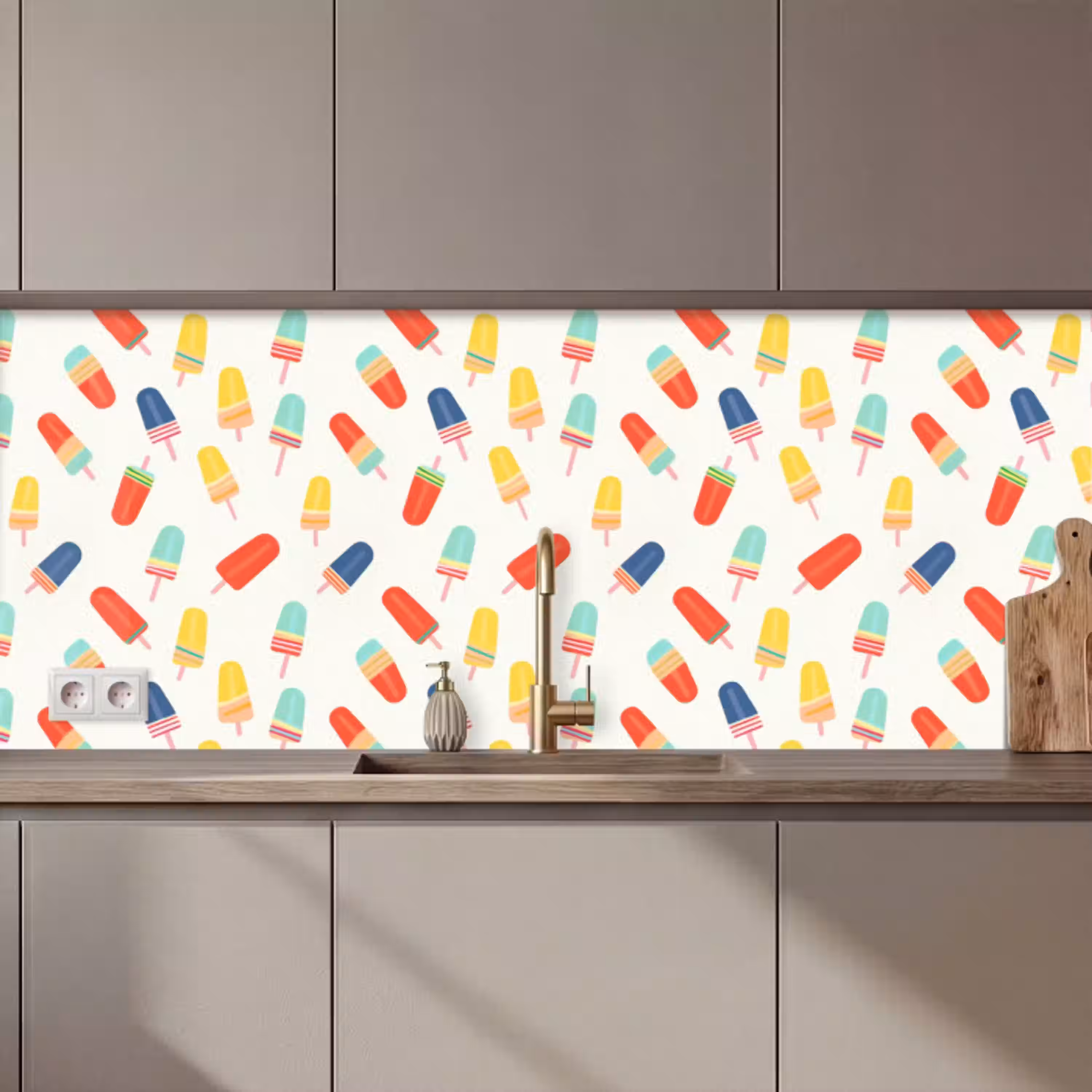 IJsjes - Speels - Kleurrijk keuken achterwand 2 middel 871 zz_3dshopping