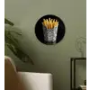 Friet - Porselein - Delfts blauw - Eten Wandcirkel kunststof plaat 5mm dik klein -sfeer3