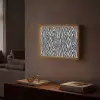 Zebra - Patroon - Blauw - Beige Light Box met batterij (Wandlamp) middel 907 -sfeer1