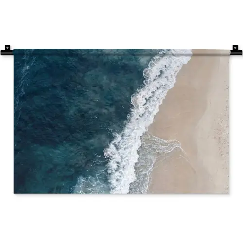 Strand - Zee - Golven Wandkleed katoen klein -zz3d