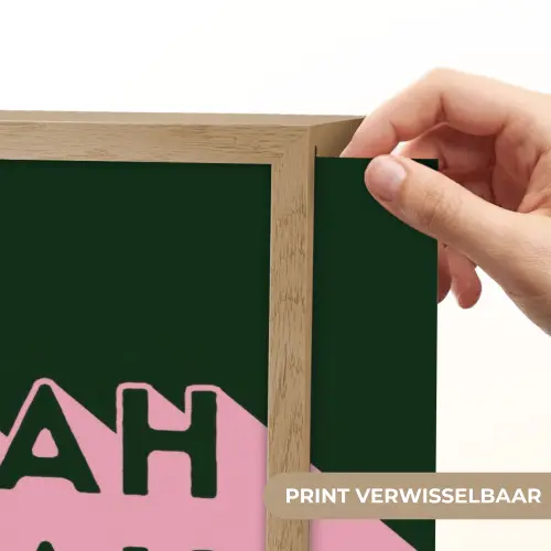 Donkergroen - Tekst - Schaduw - Grafisch Light Box met batterij (Wandlamp) middel -USP_websiteprintNL