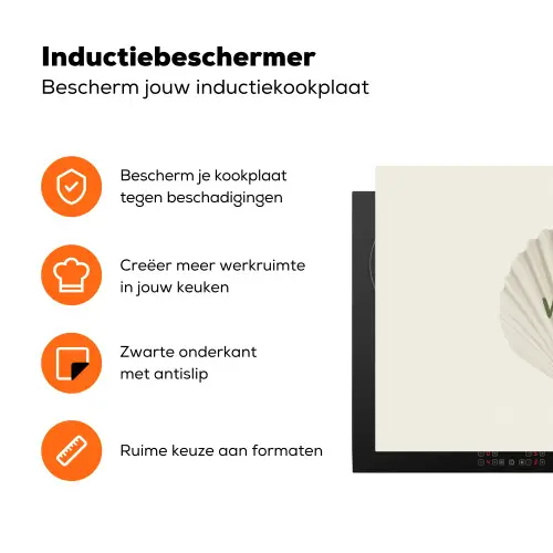 Schelp - Quote - Groen Inductie beschermer vinyl 3mm klein -zzzzzzz-td-ups