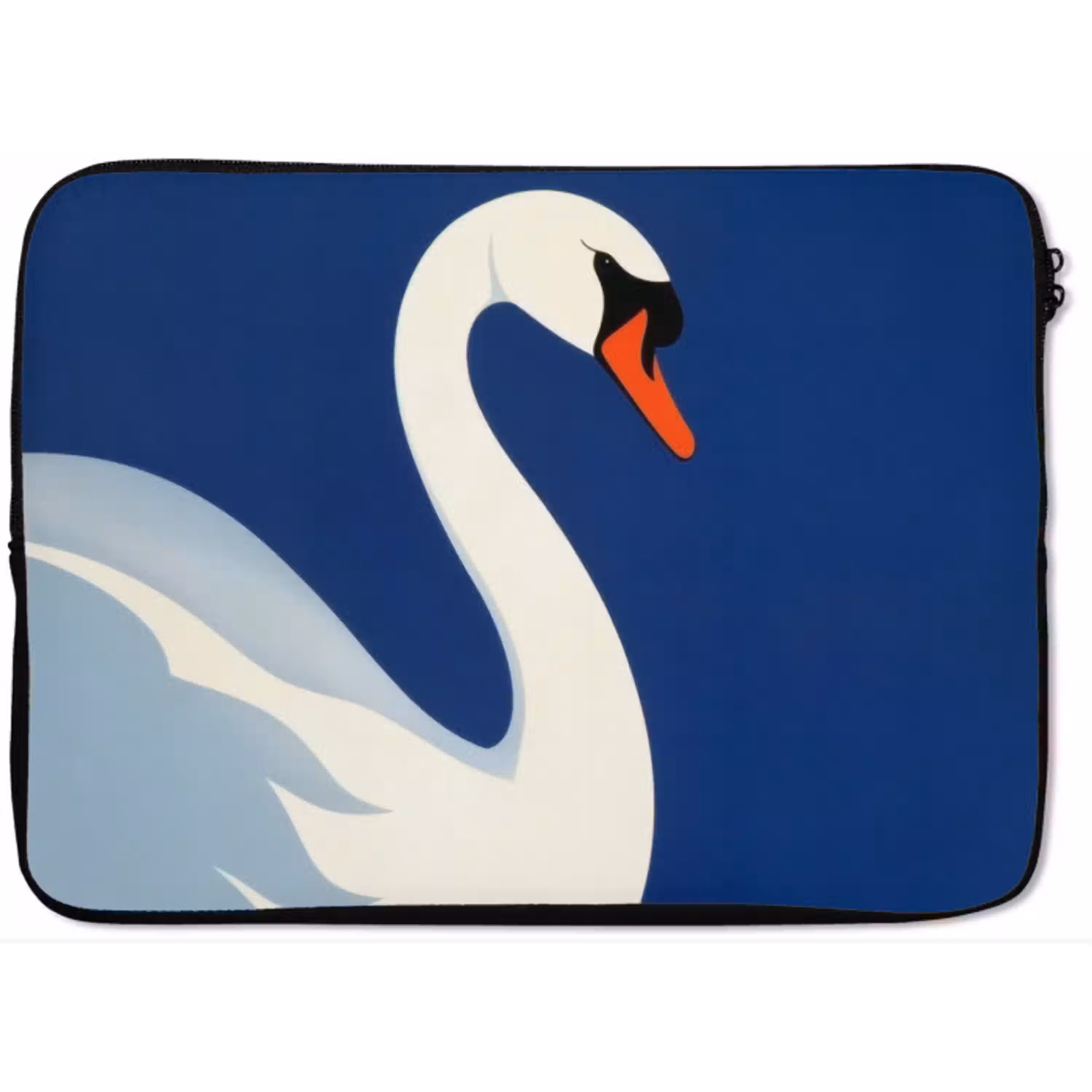 Zwaan - Wit - Snavel - Illustratie laptophoes neopreen klein -zkaufland3dotto