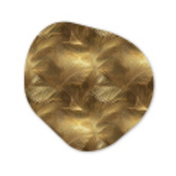Palm - Waaier - Goud Wandcirkel Organisch Aluminium middel 851 -3d