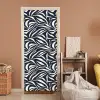 Bladvormen - Blauw - Patroon - Wit deurposter klein 289 -sfeer1
