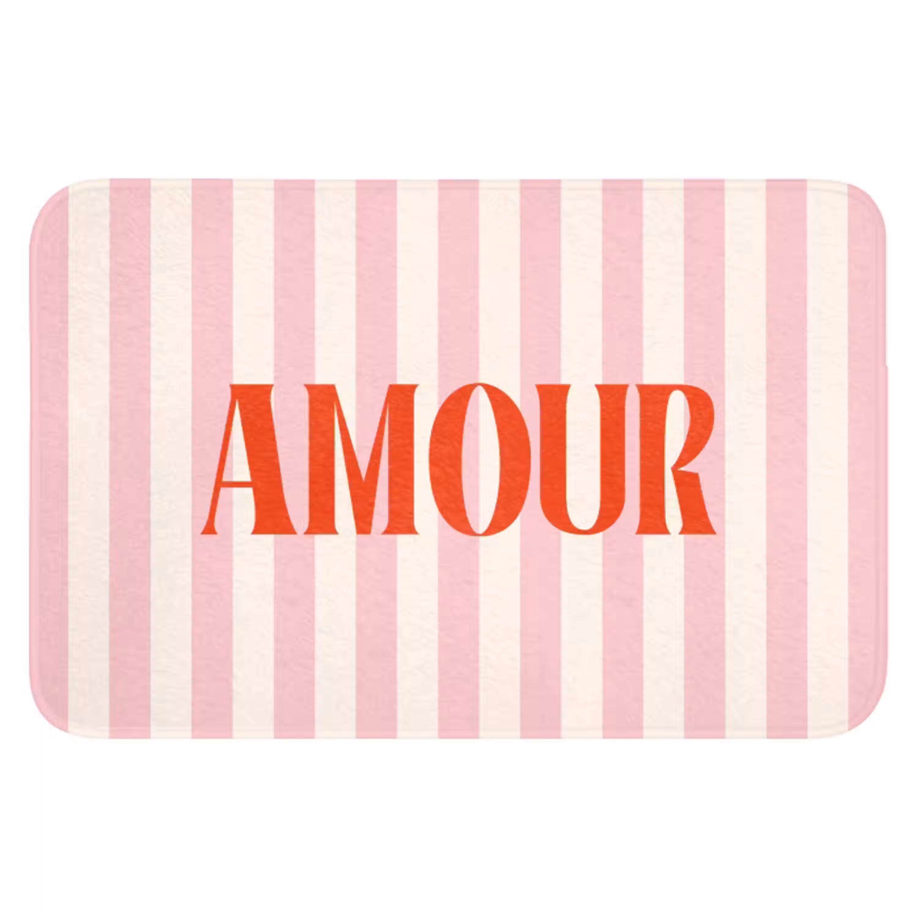 Zachtroze - Rood - Strepen - Amour WCmat klein -3d