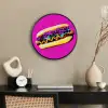 Hotdog - Roze - Retro Fotolijst rond zonder passe partout klein -sfeer1
