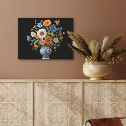 Vaas - Boeket - Bloemen - Kleur PET vilt klein -sfeer4