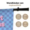Sweet dreams - Vierkanten - Roze - Blauw Wandkleed katoen klein -sfeer2