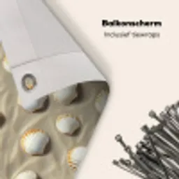Schelpen - Zand - Maritiem Balkonbeschermer Duitsland klein 596 -closeup_NL