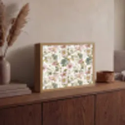 Bloemen - Patroon - Pastel Light Box met batterij (Wandlamp) middel 907 -sfeer2