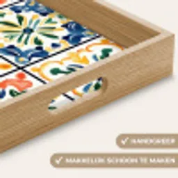 Spaans - Tegels - Keramiek - Bloemen Dienblad Rechthoek middel -USP_HandgreepNL