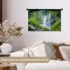 Jungle - Regenwoud - Water - Waterval - Planten Wandkleed katoen klein -sfeer1