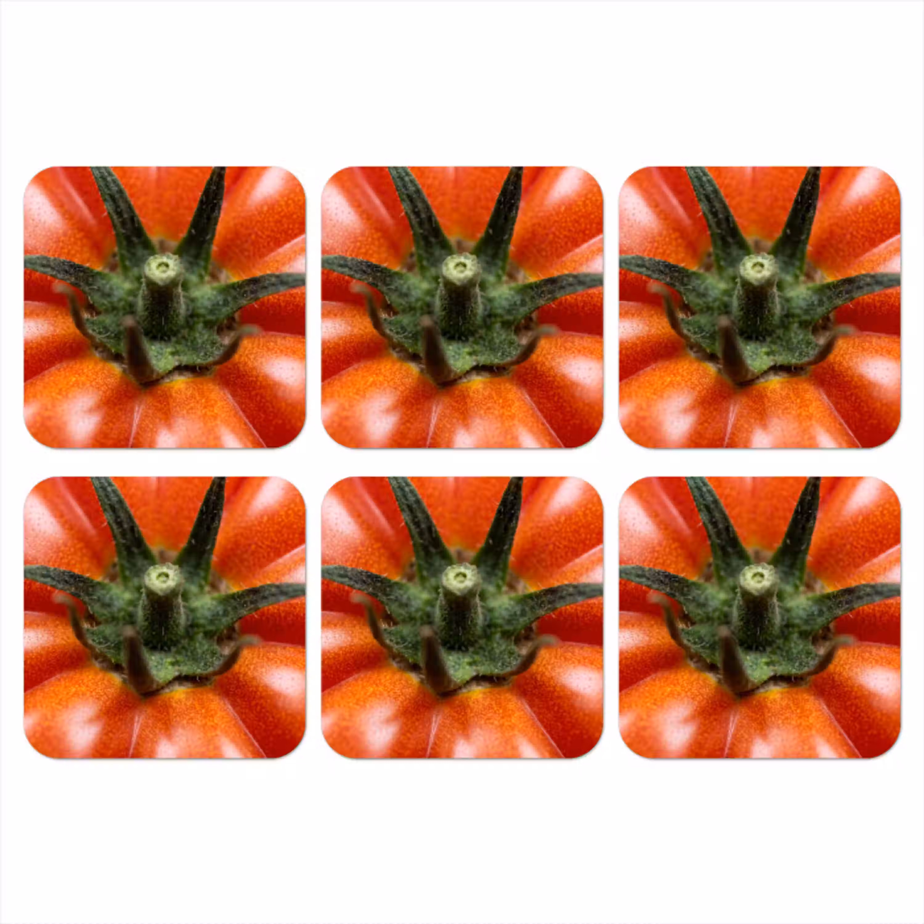 Eten - Tomaat - Rood onderzetter kurk middel -3d