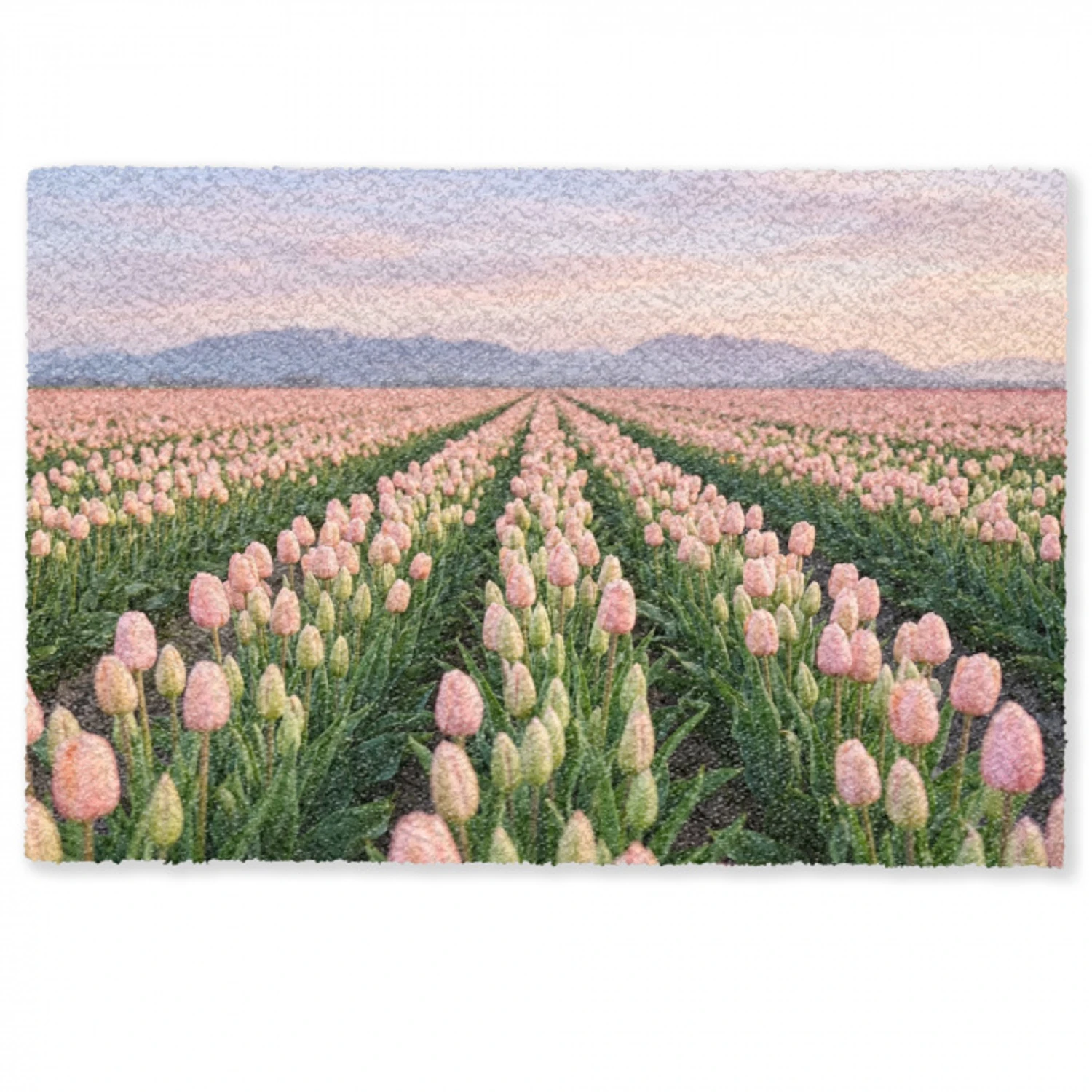 Tulpen - Landschap - Roze Deurmat klein -zkaufland3d