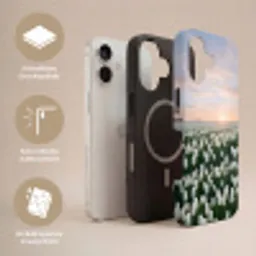 Tulpen - Landschap - Wit Toughcase MagSafe Apple iPhone 17 klein -USP_Lagen_DE