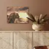 Schotse hooglander - Zon - Horizon - Koe - Dieren PET vilt klein -sfeer4