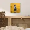 Meisje - Boek - Gele Muur - Graffiti plexiglas 5mm klein -sfeer4