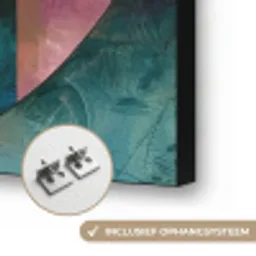 Kunst - Abstract - Aesthetic - Kleurrijk - Art Textielframe zwart klein -USP_ophangsysteemNL