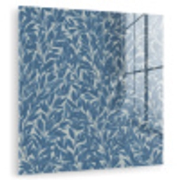 Bladeren - Klassiek - Patroon - Donkerblauw - Vintage plexiglas 5mm klein 11 -zzzproduct_nieuw