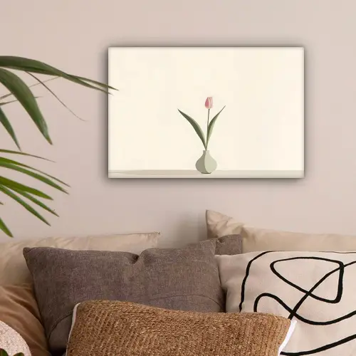 Tulp - Vaas - Beige canvas 2cm klein -sfeer1