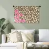 Tekst - Be cool or leave - Roze - Giraffenprint Wandkleed katoen klein -sfeer7
