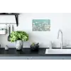 Stengels - Bloemen - Lucht - Wit Muursticker klein -keuken