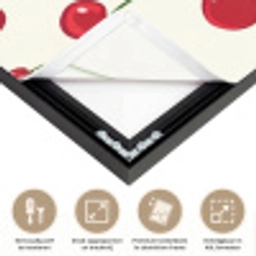 Kersen - Minimalistisch - Rood Textielframe zwart klein 947 -USP_feed_closeupNL