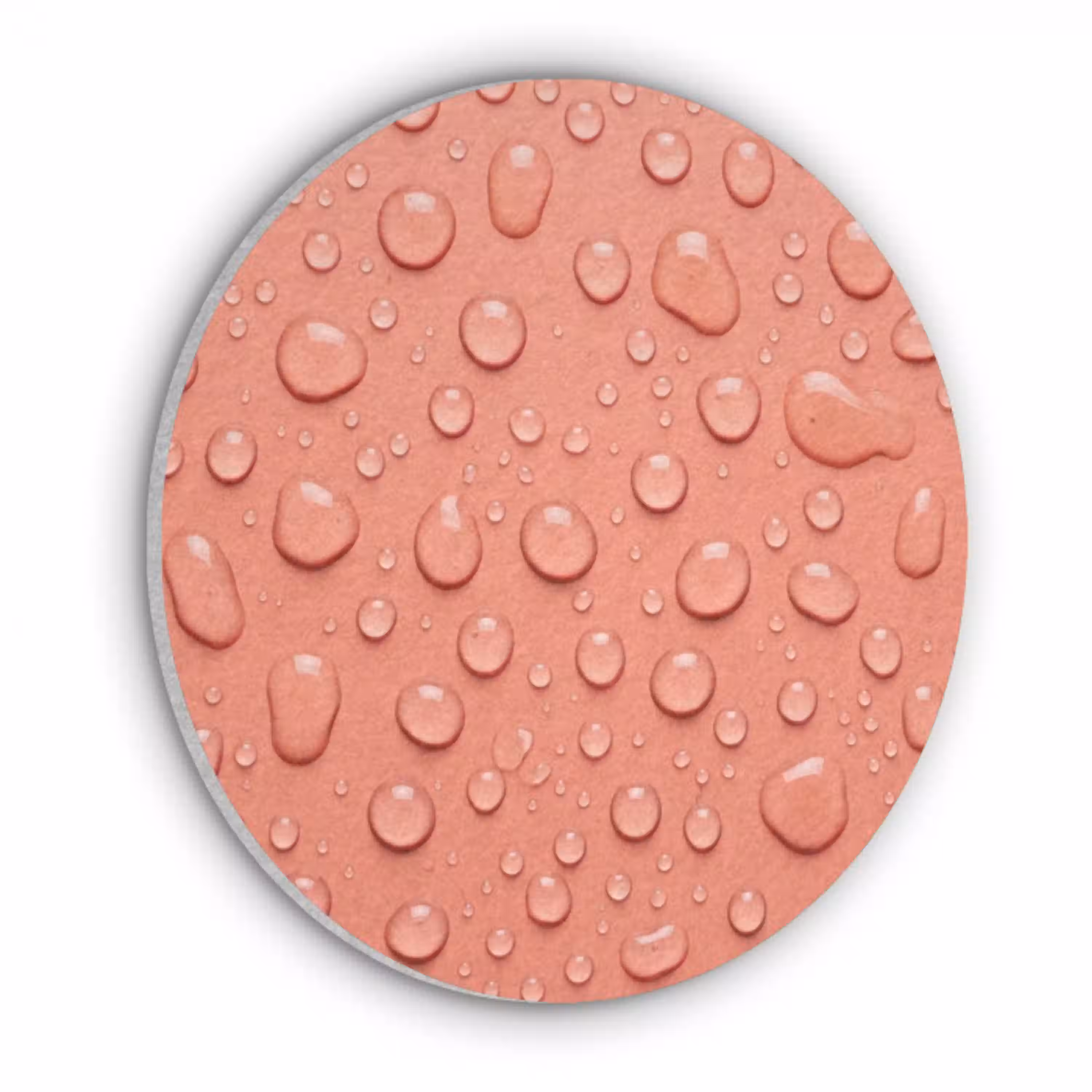 Water - Druppels - Roze Akoestische PET Vilt - Rond klein -3d