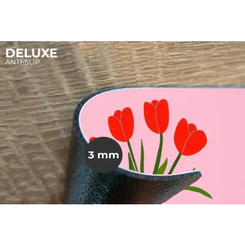 Tulpen - Roze - Vaas Placemat vinyl groot -closeup