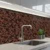 Graniet - Rood - Zwart keuken achterwand 2 middel 871 -3d_schuin