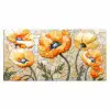 Klaprozen - Oranje - Mozaïek - Bladeren Muismat XXL klein -3d_leeg