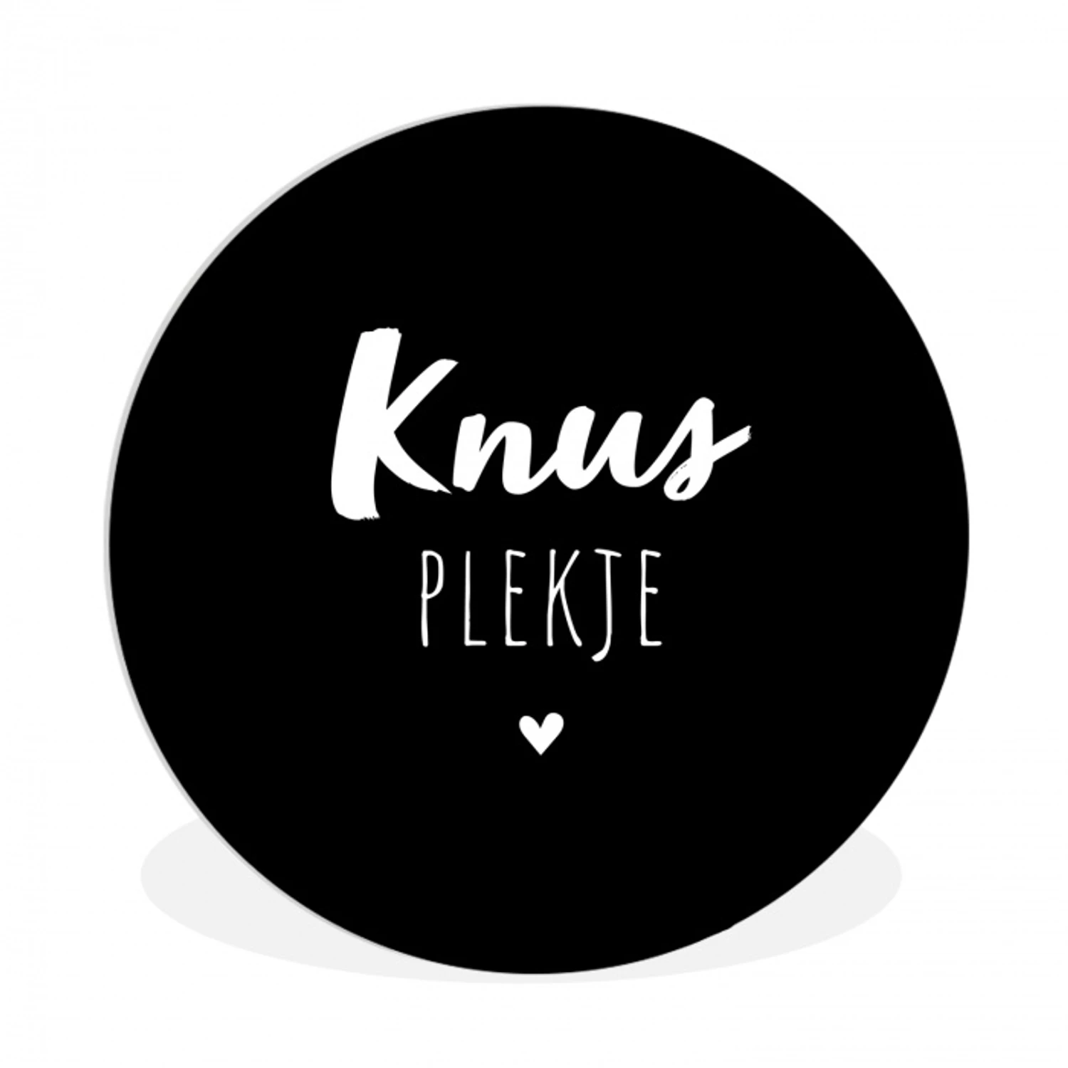 Thuis - Quotes - Knus plekje - Tekst Wandcirkel kunststof plaat 5mm dik klein -3d