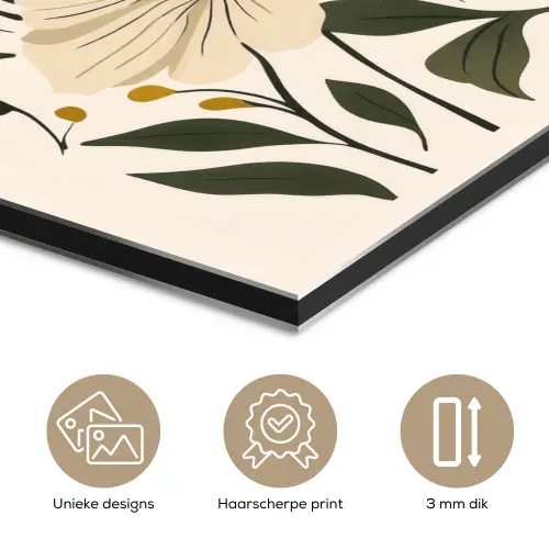 Veldbloemen - Stengels - Blaadjes - Groen aluminium wit klein -closeup_NL