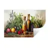 Stilleven - Kruiden - Specerijen - Fruit - Kleurrijk Muursticker klein -3d