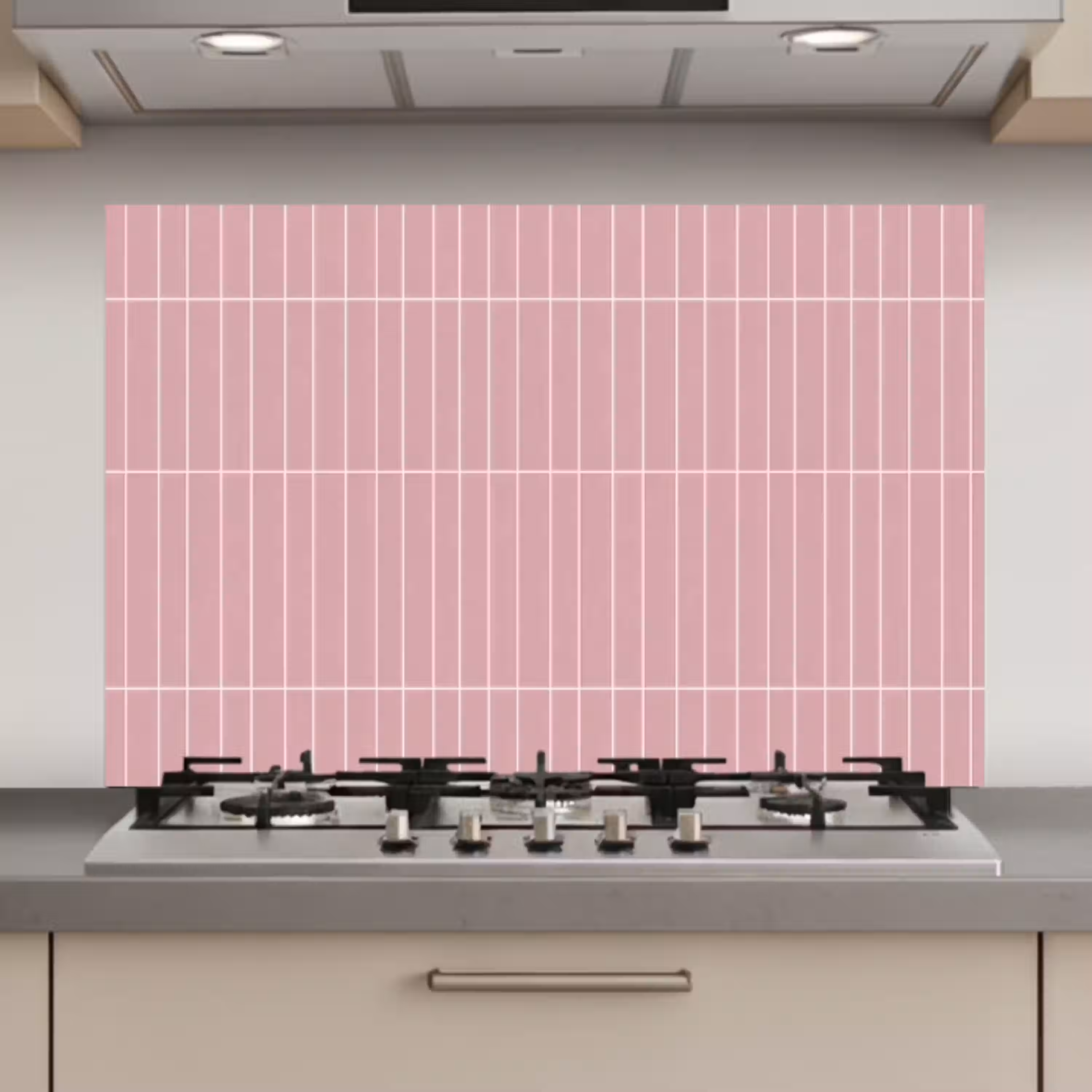 Verticaal - Wandtegel - Lichtroze keuken achterwand spatscherm klein 900 -3d_website