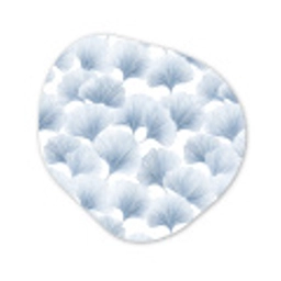 Waaier - Modern - Blauw Wandcirkel Organisch Forex 3mm klein 629 -3d